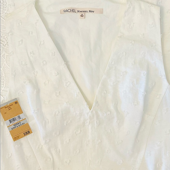 Rachel Roy White Mixed Media Dress (NWT) - Picture 5 of 8